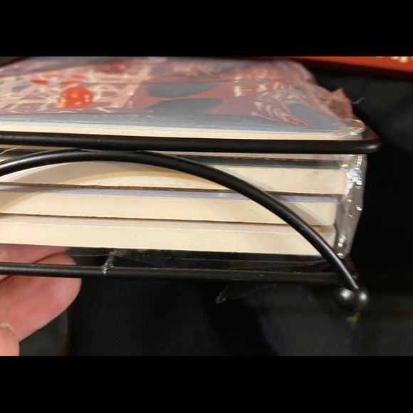 Stone Coaster Set w/ Metal Frame Never Swim Alone Dog Lifeguard Beach 50% offers - Picture 3 of 6